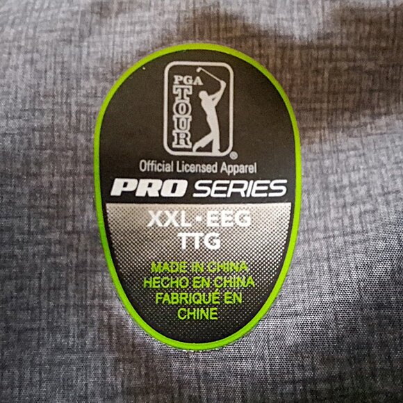 PGA Tour Pro Series Men's XXL Gray 1/4 Zip Breathable Mesh Lined Windbreaker - Picture 3 of 6